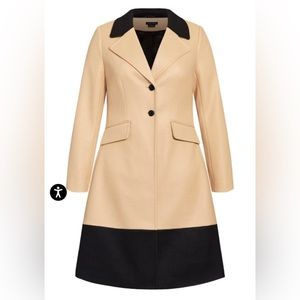Avenue city chic colorblock coat 18w